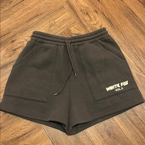 White Fox charcoal, grey sweat Shorts
